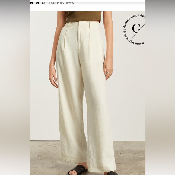 Everlane Pants - NWT Canvas Everlane Linen Way-High Drape Pant